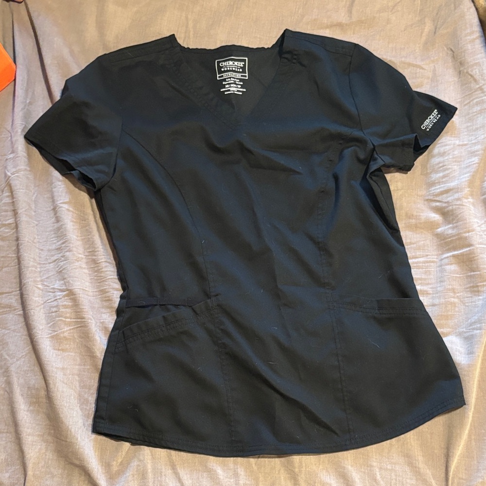 Cherokee Women's Classic Black Short Sleeve Top